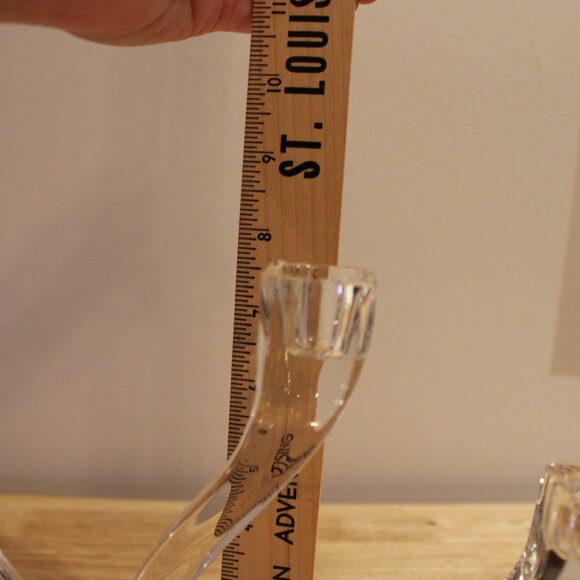 Vintage etched Claus Riedel crystal Duetto candleholders set of 4 beautiful - Picture 5 of 9